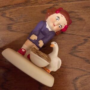 “six geese-a laying” holiday Campbell’s kids.  girl & goose figurine